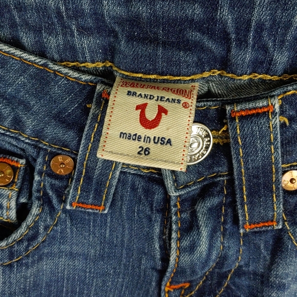 True Religion Bobby Womens 26 Medium Wash Flare Jeans - Picture 3 of 5